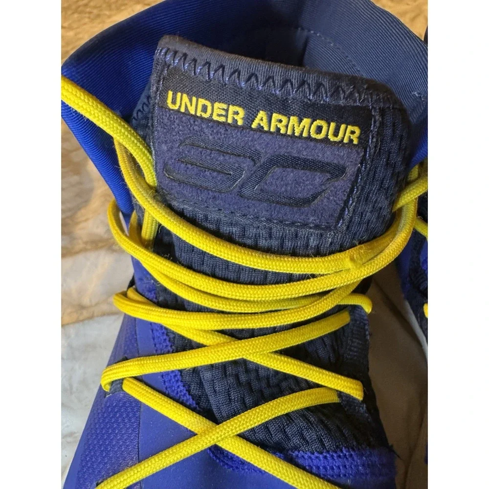 Under Armour Curry 3Zer0 II Blue Yellow Basketball Shoes Mens 7.5 UA‎ SC30